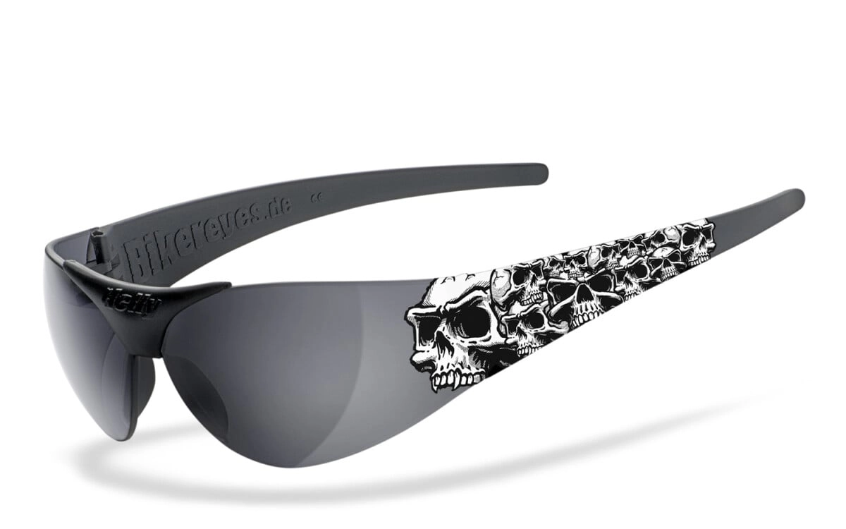 Anfertigung in Deiner individuellen Sehstärke möglich, Bikerbrille, Motorradbrille, Sonnenbrille, Stilgerechtes Auftreten durch einzigartiges Oversize Tribal, Steinschlagbeständig durch Kunststoff-Sic