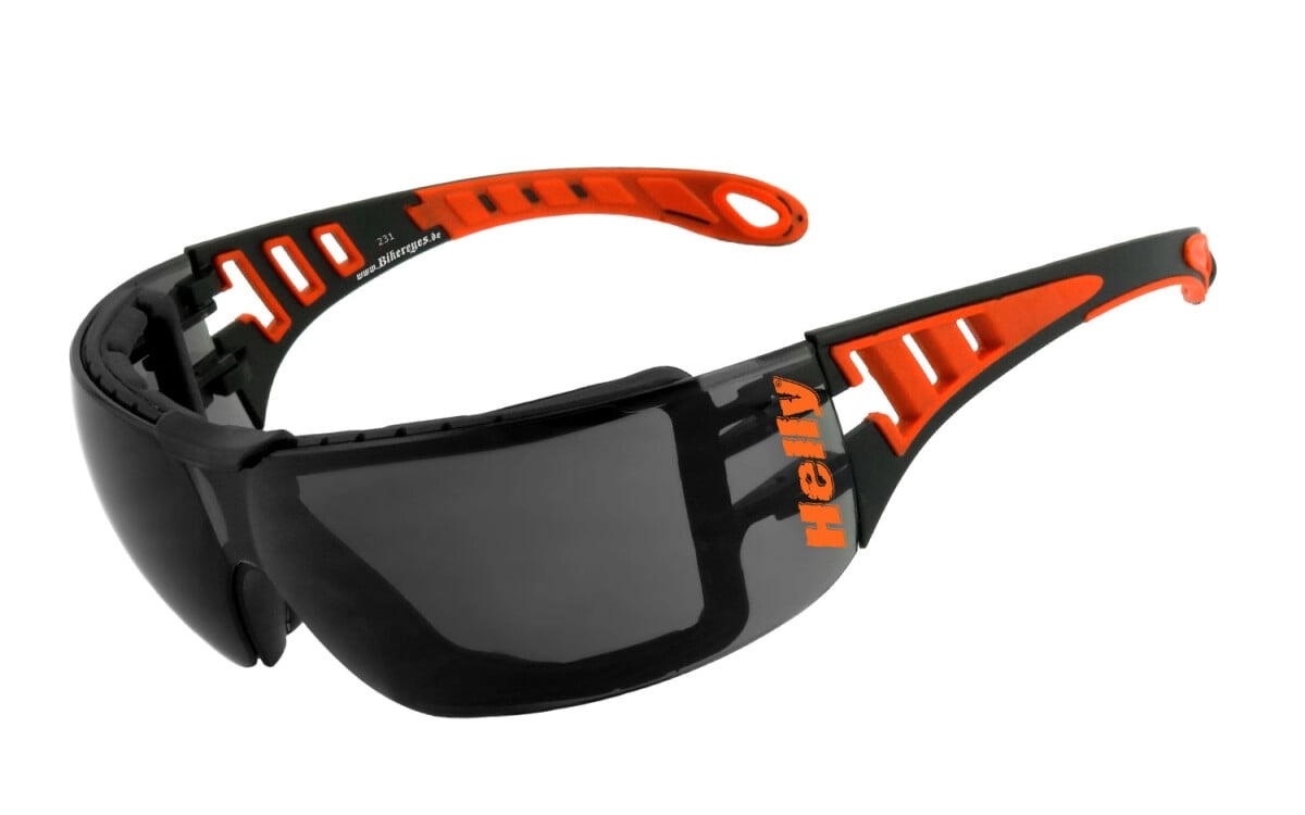 Anfertigung in Deiner individuellen Sehstärke möglich, Motorradbrille, Bikerbrille, Sonnenbrille, Super flexible Brille (H-Flex®) und ergonomische Passform, Steinschlagbeständig durch Kunststoff-Siche