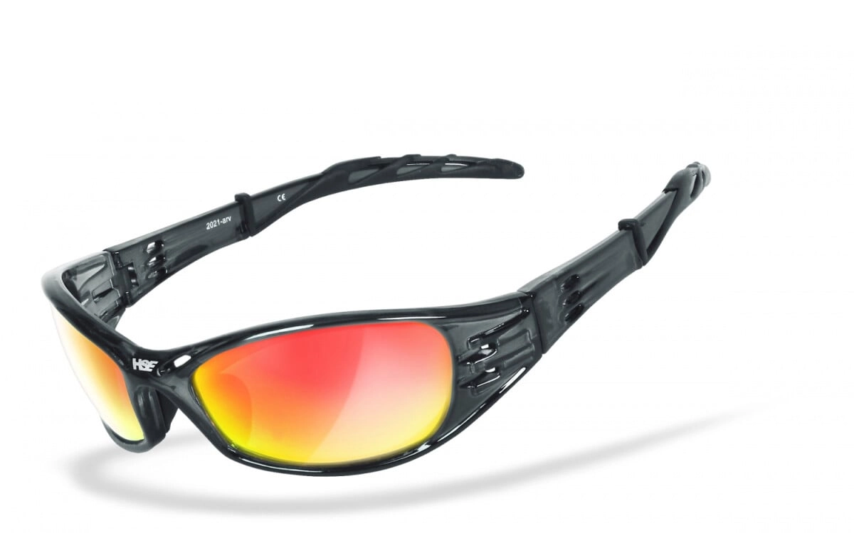 Anfertigung in Deiner individuellen Sehstärke möglich, Verspiegelte Sportbrille, Sonnenbrille, Besonders ergonomische Passform, Steinschlagbeständig durch Kunststoff-Sicherheitsglas, HLT® Qualitätsglä