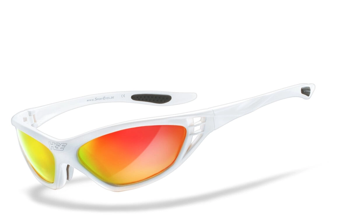 Anfertigung in Deiner individuellen Sehstärke möglich, Verspiegelte Sportbrille, Sonnenbrille, Besonders ergonomische Passform, Steinschlagbeständig durch Kunststoff-Sicherheitsglas, HLT® Qualitätsglä