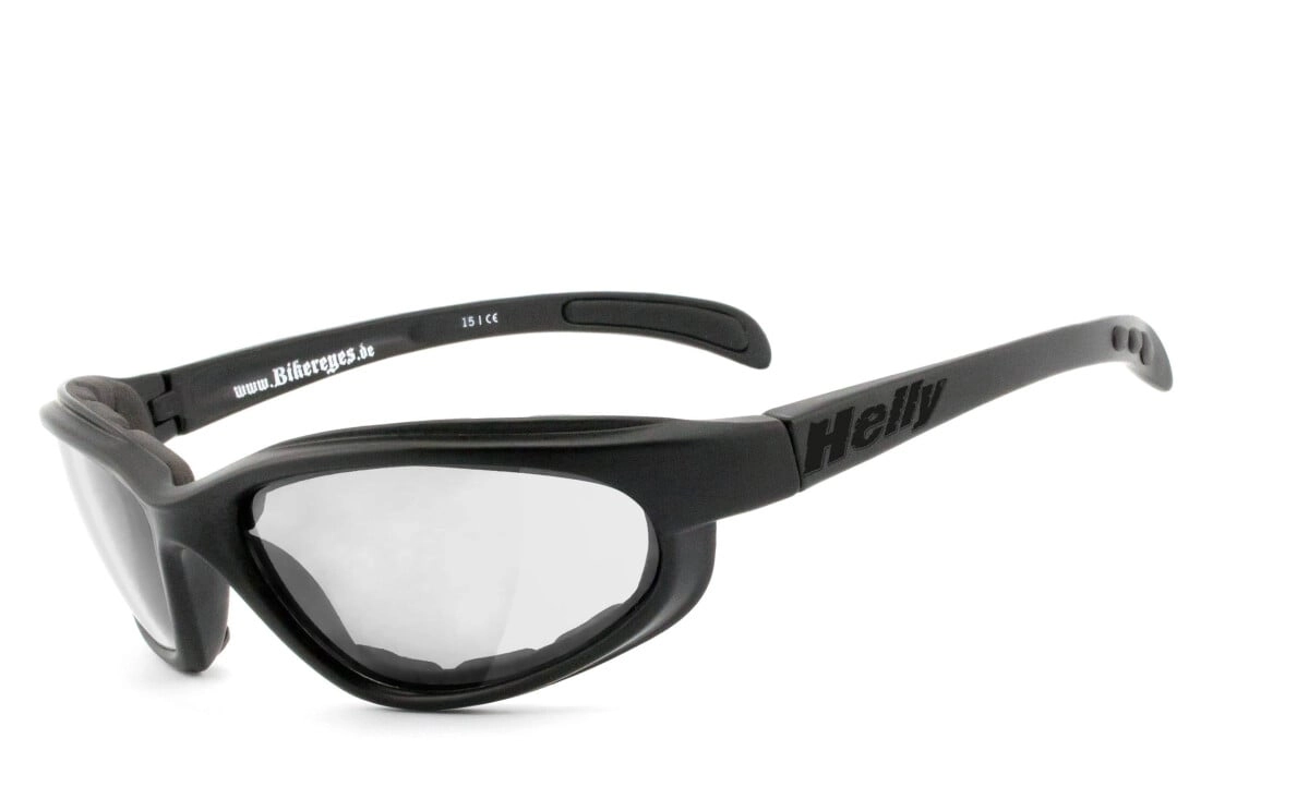 Anfertigung in Deiner individuellen Sehstärke möglich, Selbsttönende Bikerbrille, Motorradbrille, Besonders ergonomische Passform mit Polster, Steinschlagbeständig durch Kunststoff-Sicherheitsglas, HL