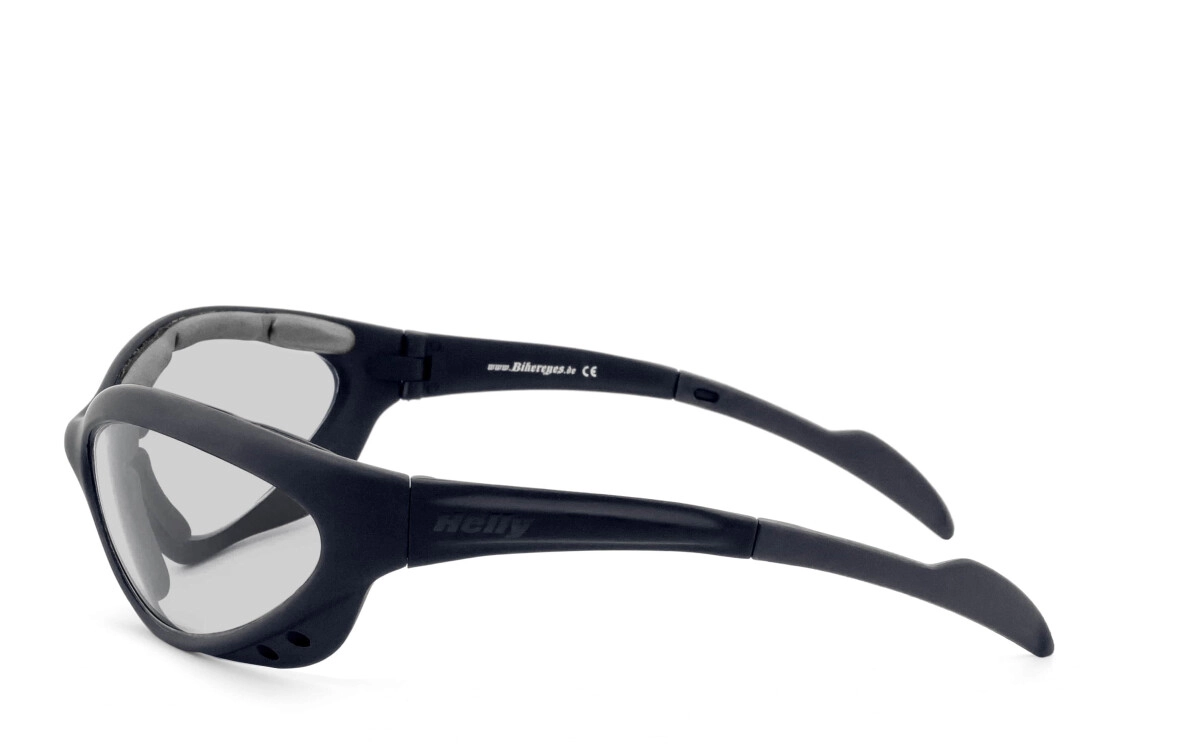 Anfertigung in Deiner individuellen Sehstärke möglich, Selbsttönende Bikerbrille, Motorradbrille, Besonders ergonomische Passform mit Polster, Steinschlagbeständig durch Kunststoff-Sicherheitsglas, HL