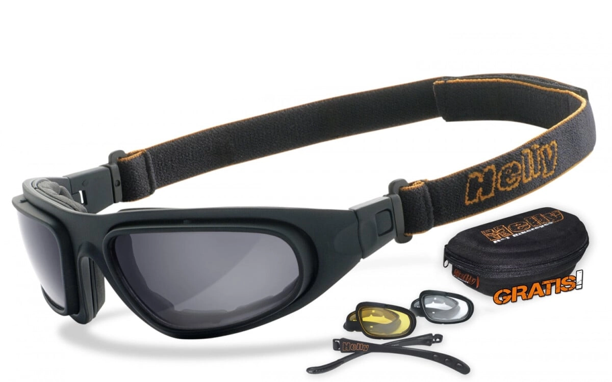 Anfertigung in Deiner individuellen Sehstärke möglich, Motorradbrille, Bikerbrille, Multifunktionsbrille, Besonders ergonomische Passform mit Polster, Steinschlagbeständig durch Kunststoff-Sicherheits