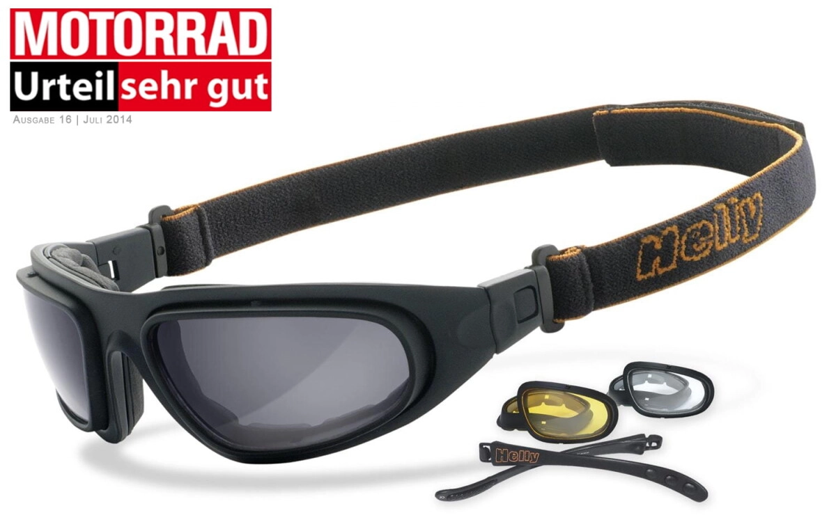 Anfertigung in Deiner individuellen Sehstärke möglich, Motorradbrille | winddicht | Chopper, Besonders ergonomische Passform mit Polster, Steinschlagbeständig, HLT® Qualitätsgläser für verzerrungsfrei