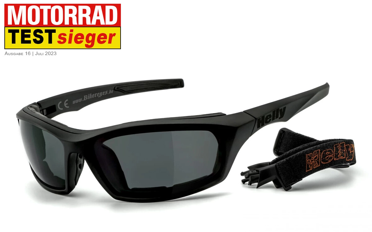 Anfertigung in Deiner individuellen Sehstärke möglich, Bikerbrille, Motorradbrille, Sonnenbrille, Besonders ergonomische Passform, Steinschlagbeständig durch Kunststoff-Sicherheitsglas, HLT® Qualitäts