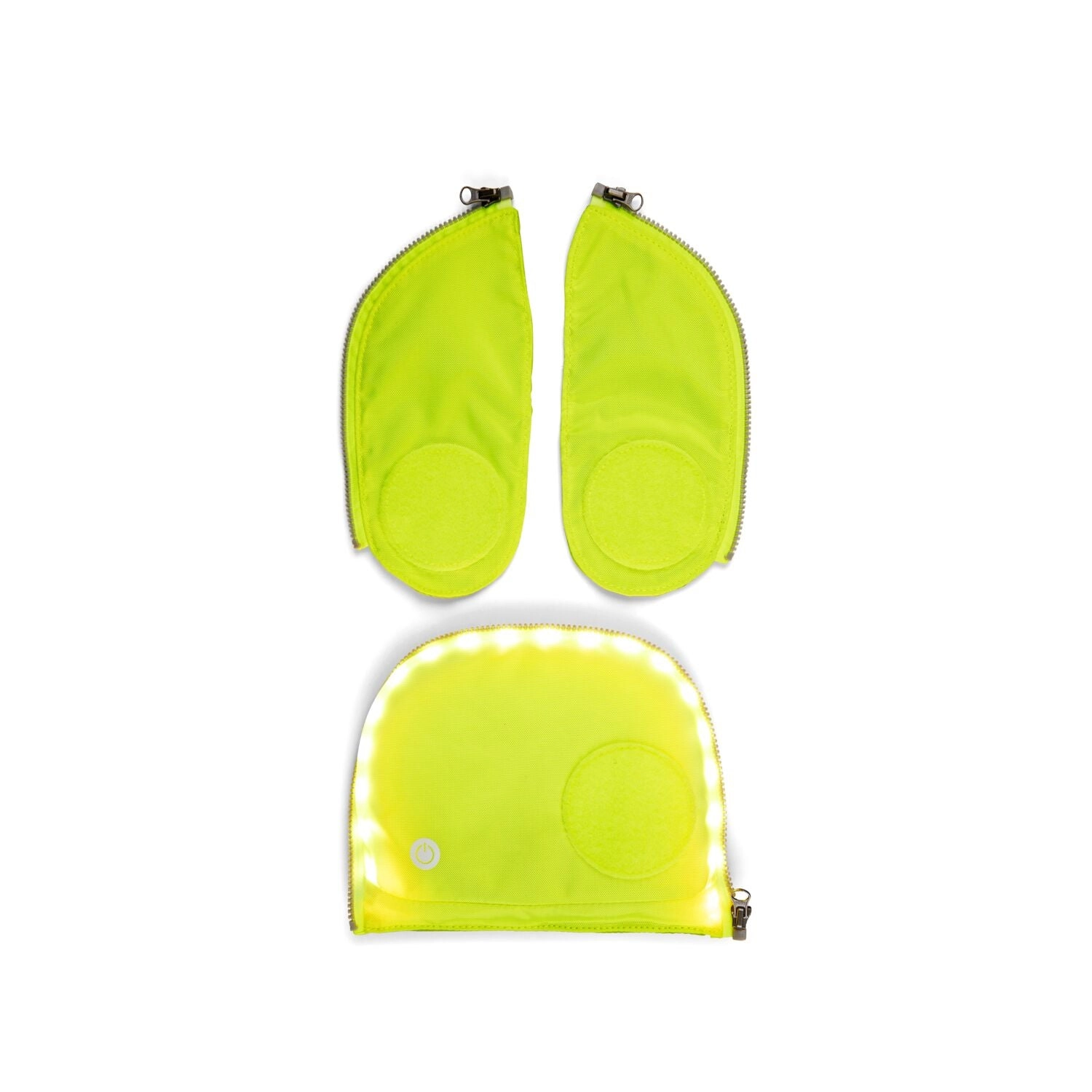 Fluo LED Zip-Set Gelb Sicherheits-Set