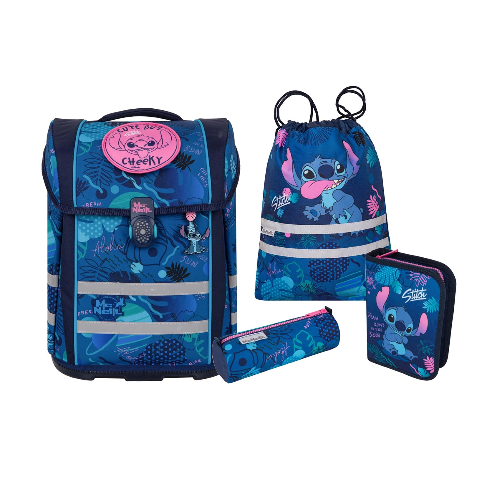 Schulranzen-Set PERFECTO, DISNEY STITCH 5-teilig