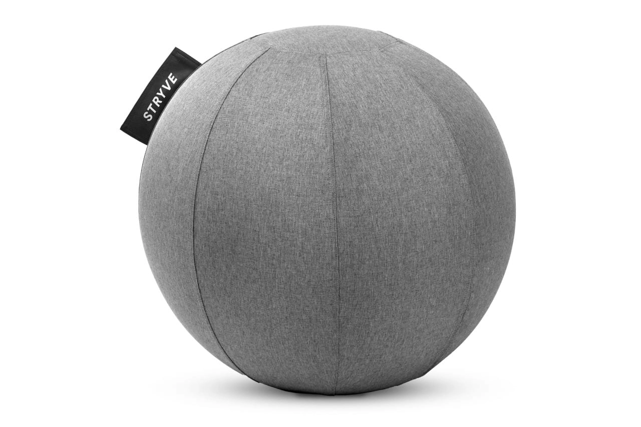 Stryve Active Ball, Casual Grey, grau, Leinenstoff, 65 cm – Gymnastikball