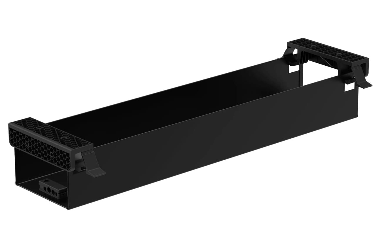 Kabelwanne klappbar, klappbares Kabelmanagement, Kabelbox 57 cm, schwarz