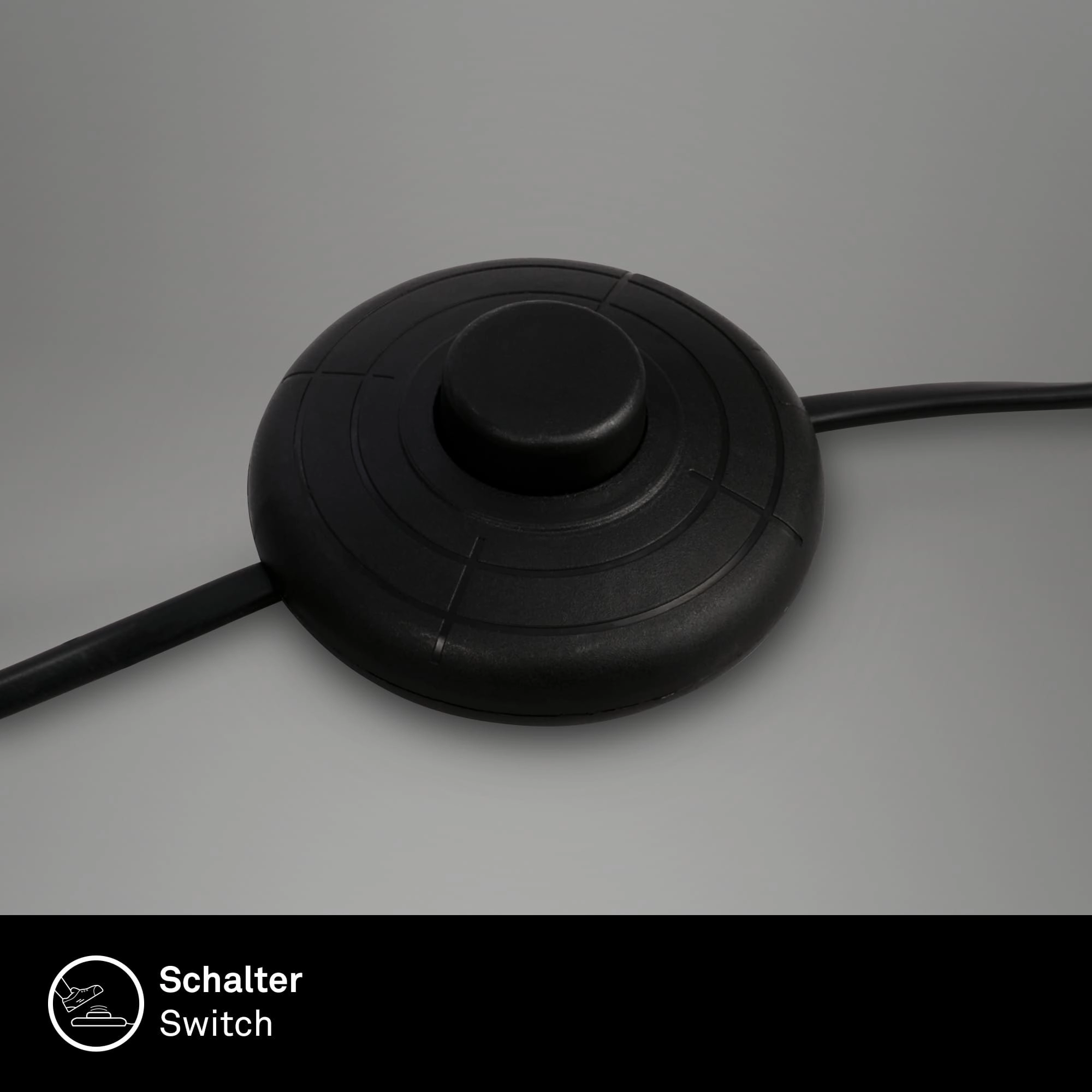 Stehleuchte, 150 cm, 2x E27, max. 10W, schwarz