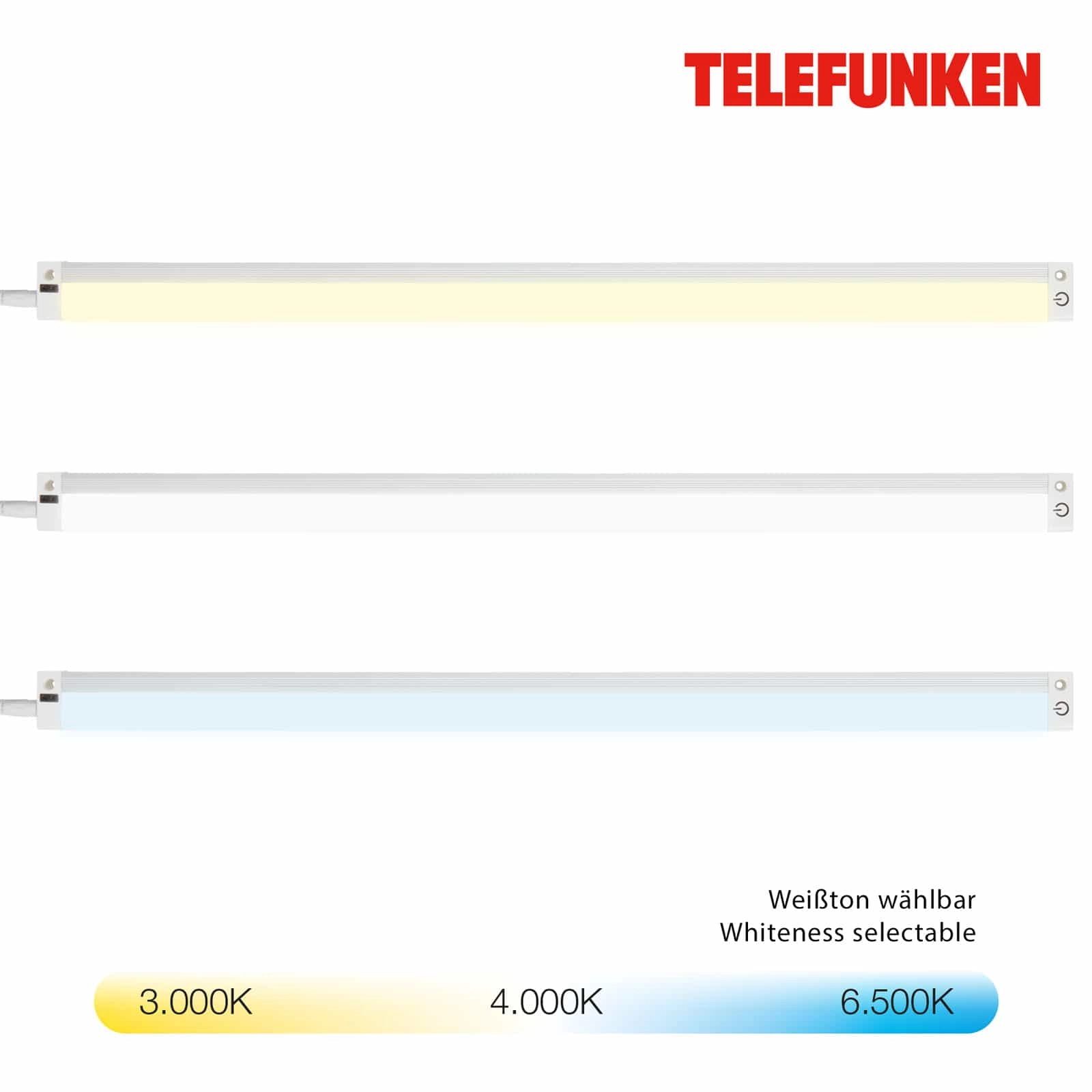 Telefunken Sensor CCT Unterbauleuchte, 50 cm, 5,5 W, 520 lm, Weiß