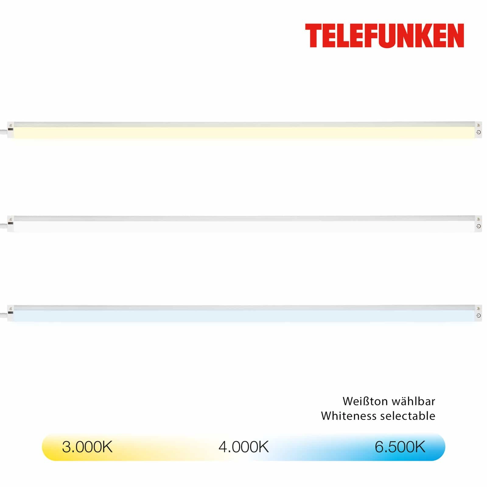 Telefunken Sensor CCT Unterbauleuchte, 80 cm, 7 W, 720 lm, Weiß