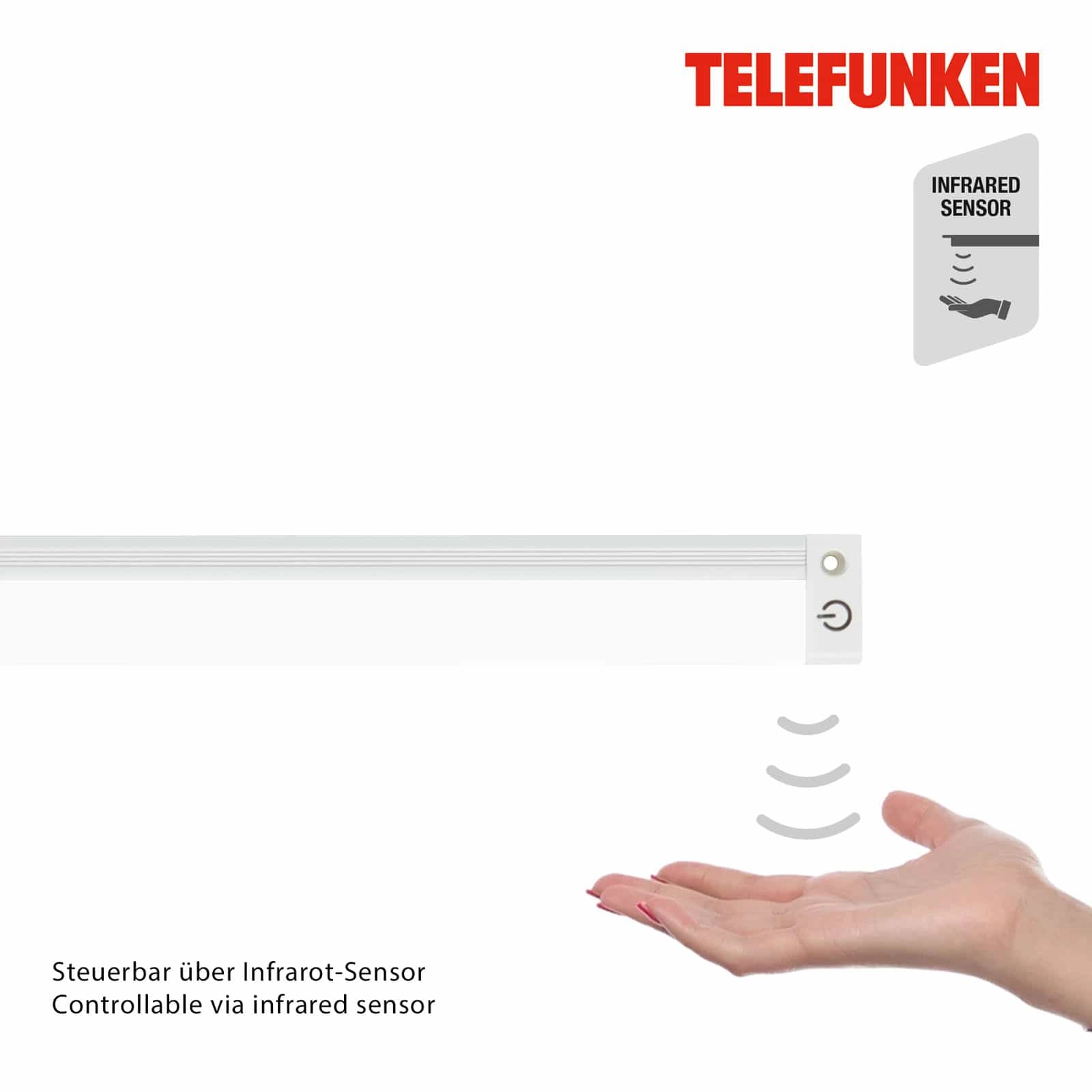 Telefunken Sensor CCT Unterbauleuchte, 80 cm, 7 W, 720 lm, Weiß