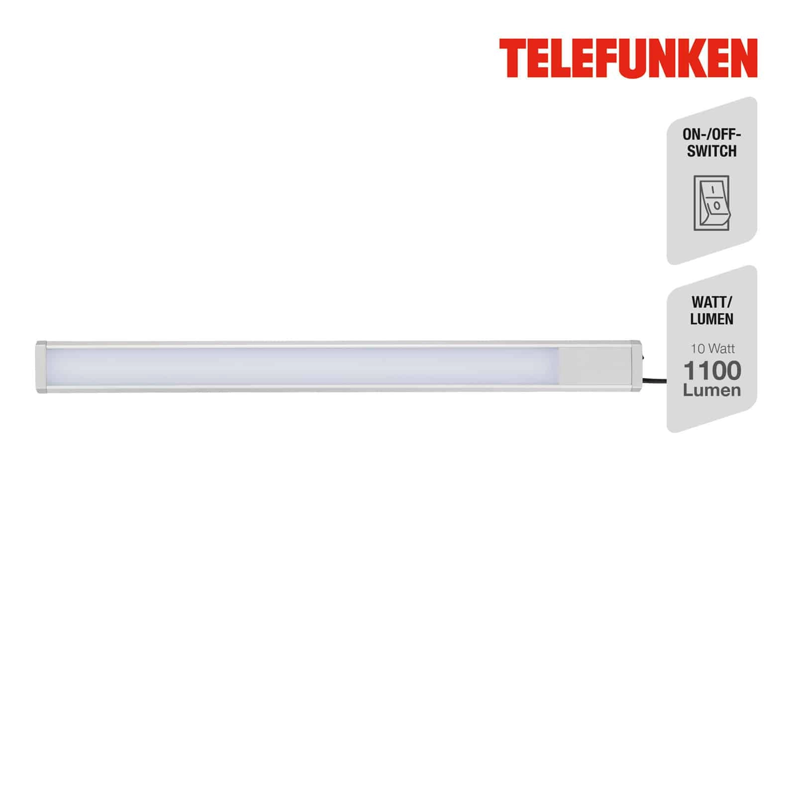 TELEFUNKEN LED Unterbauleuchte 57,5 cm 10W 1100lm silber