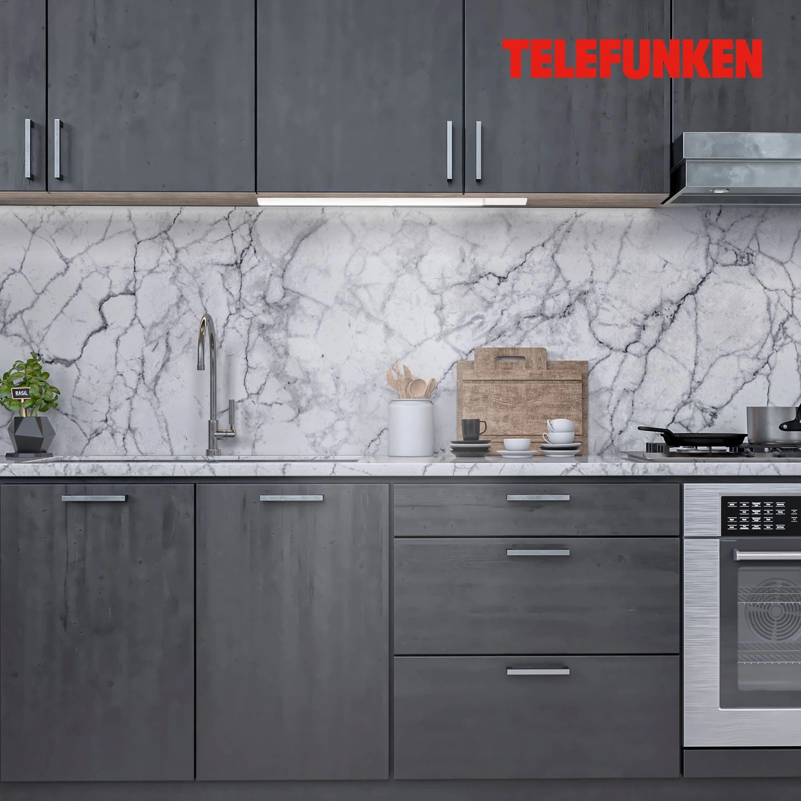 TELEFUNKEN LED Unterbauleuchte 60 cm 10W 820lm weiß