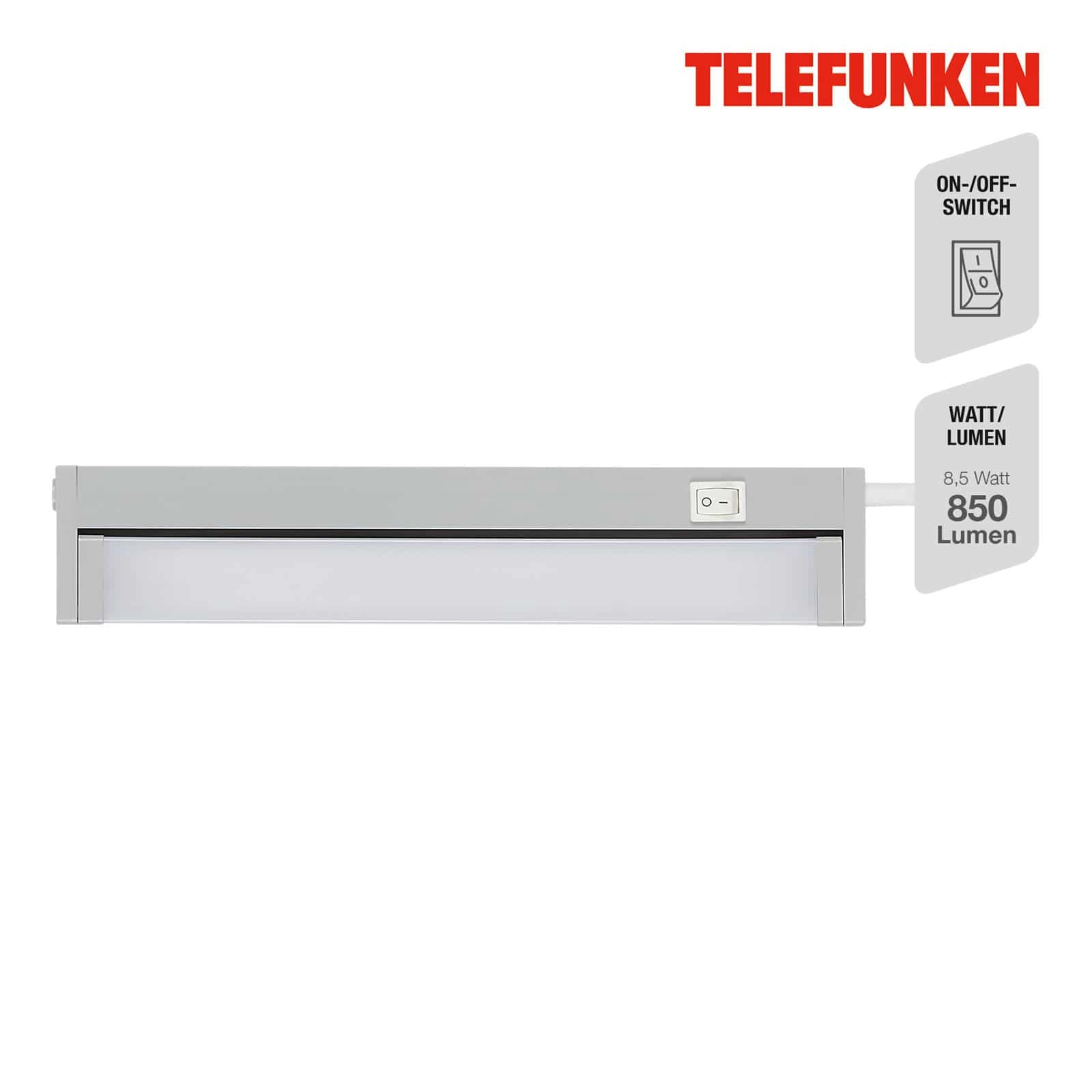 TELEFUNKEN LED Unterbauleuchte 31 cm 5,5W 600lm grau