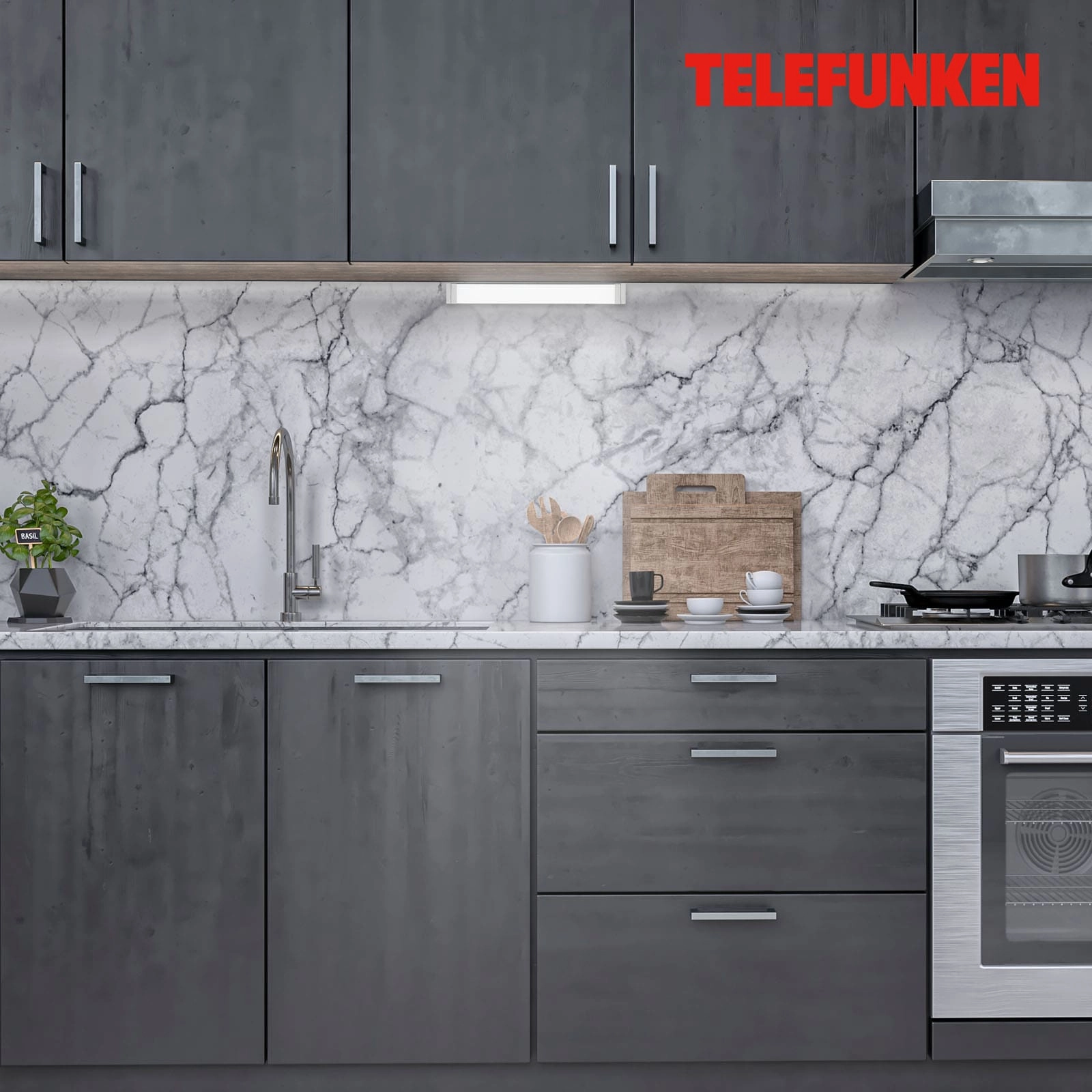 TELEFUNKEN LED Unterbauleuchte 31 cm 5,5W 600lm grau