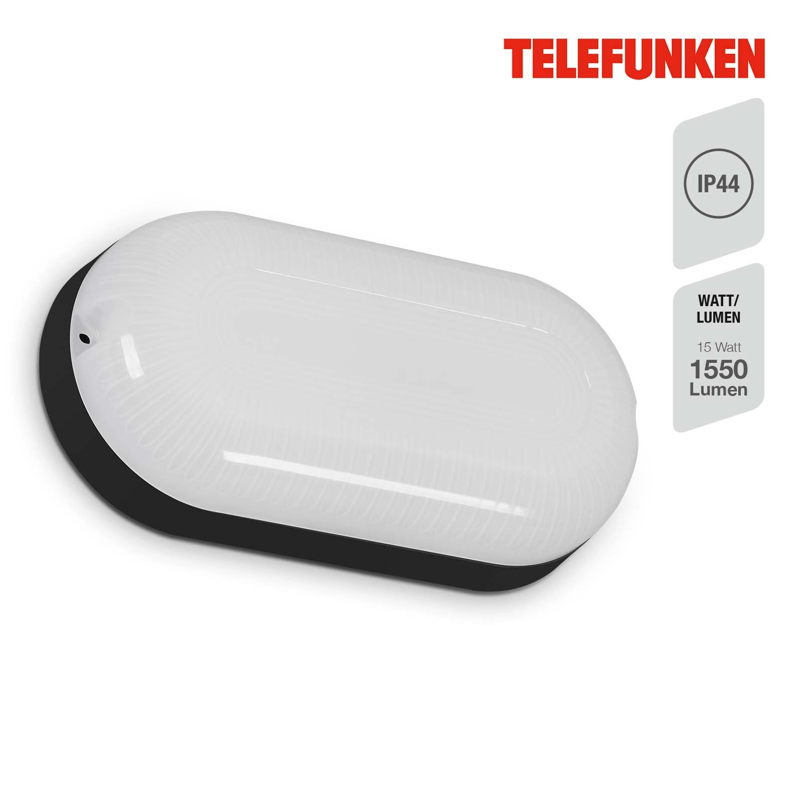 TELEFUNKEN LED Unterbauleuchte 20 cm 15W 1500lm schwarz