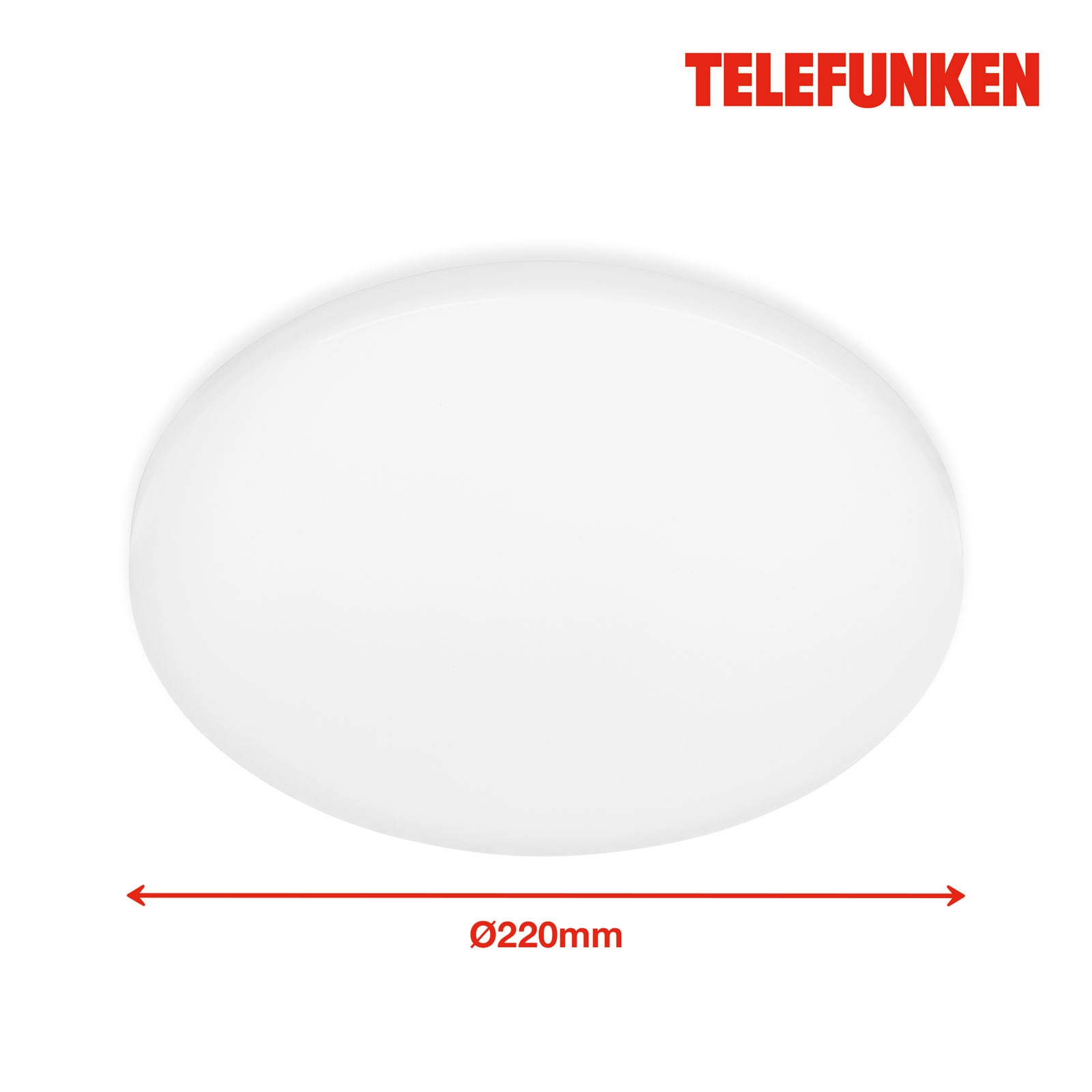 LED Deckenleuchte, 22 cm, 10W, 960lm, weiß