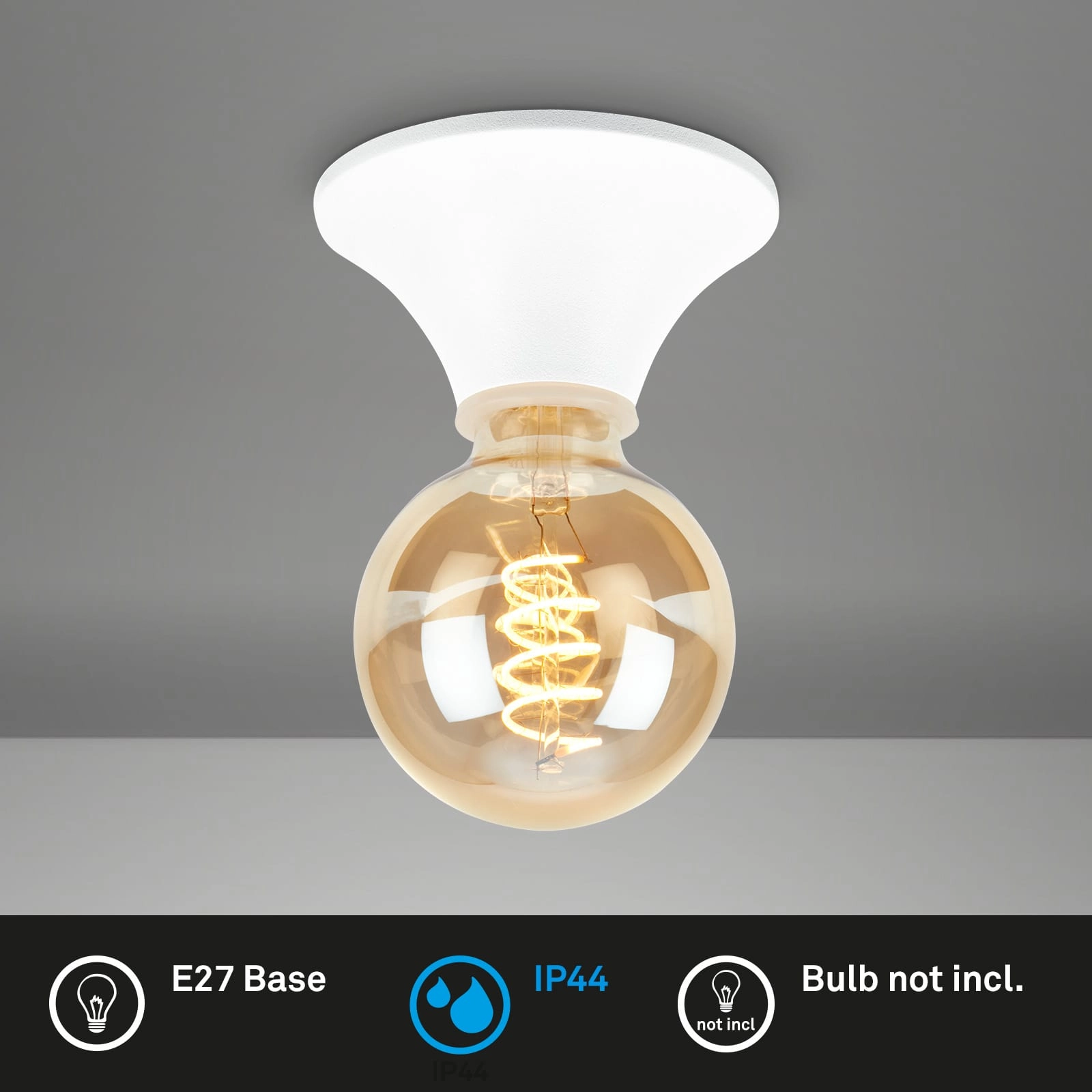 Deckenleuchte 6 cm 1x exkl E27 max 10 Watt weiß