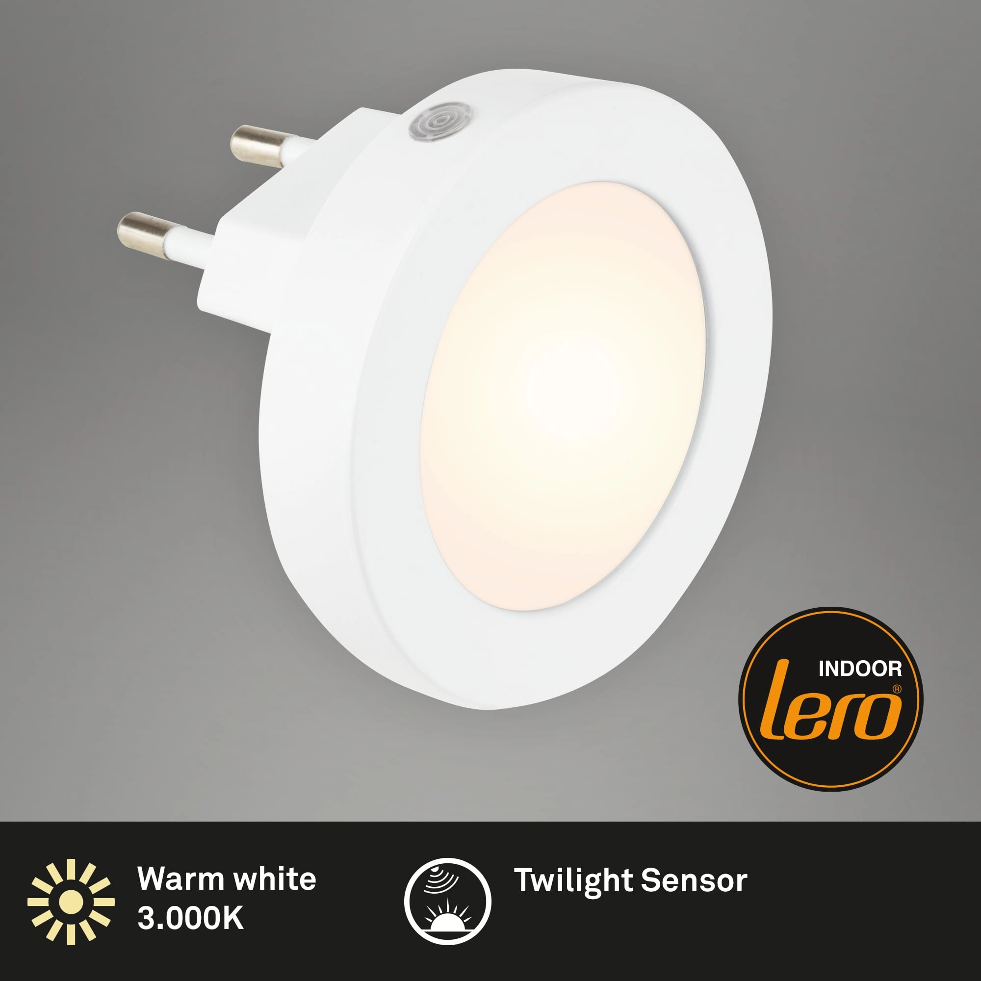 LED Sensor Nachtlicht, 6,5 cm, 0,5W, 30lm, weiß