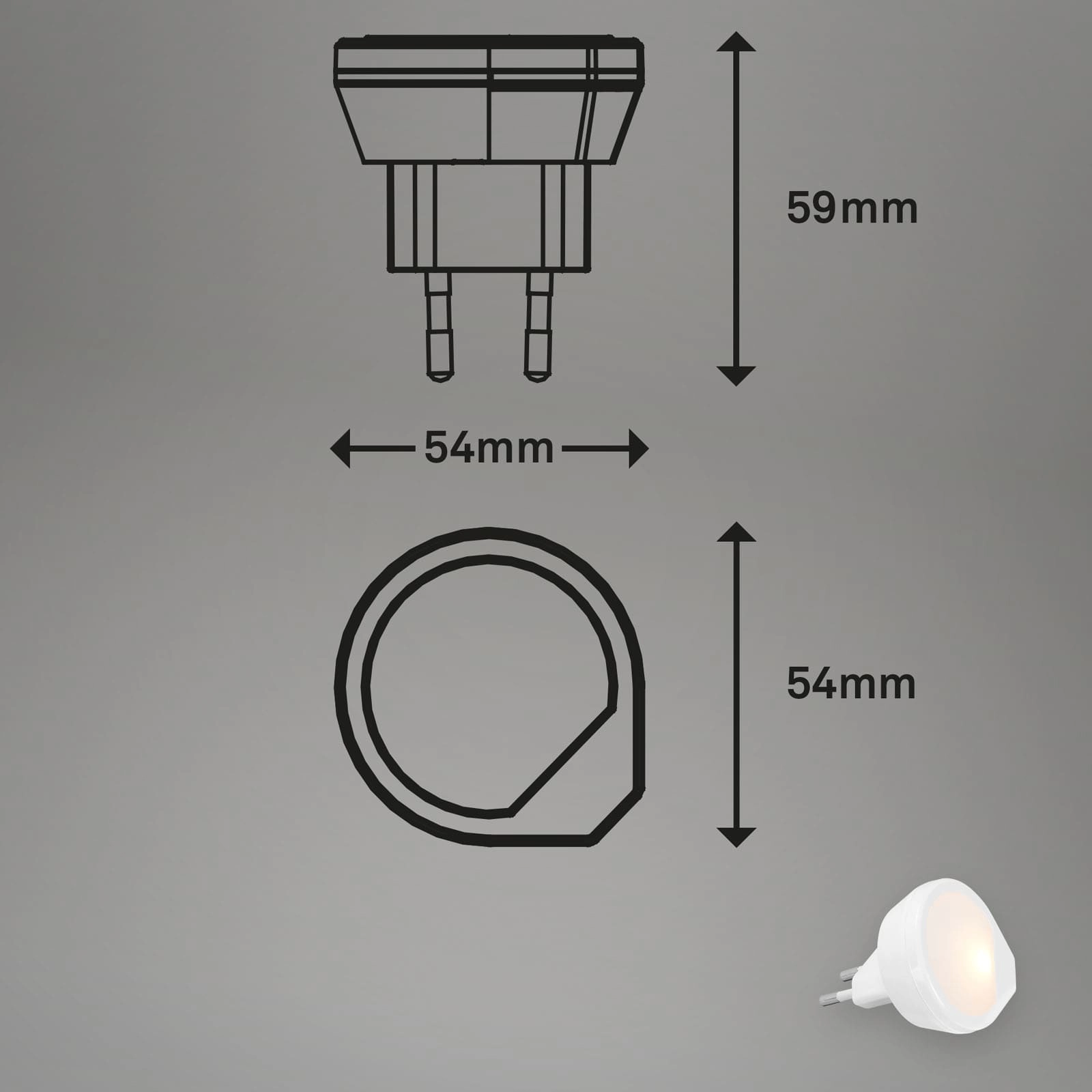 LED Steckerleuchte 5,9 cm 0,4W 1,5lm weiß