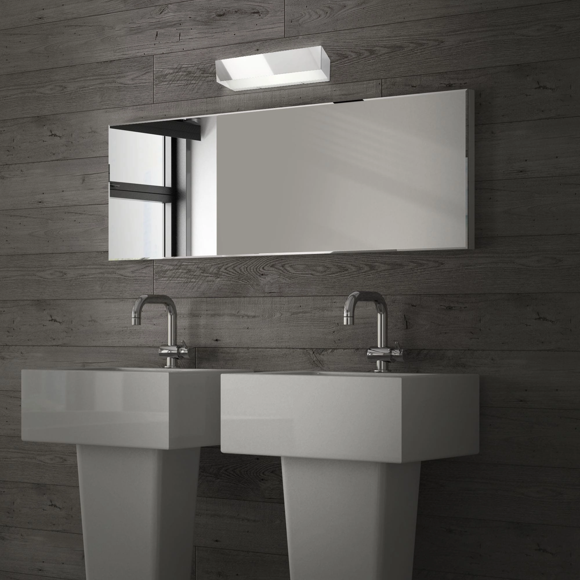 LED Wandleuchte 36 cm 8W 800lm chrom