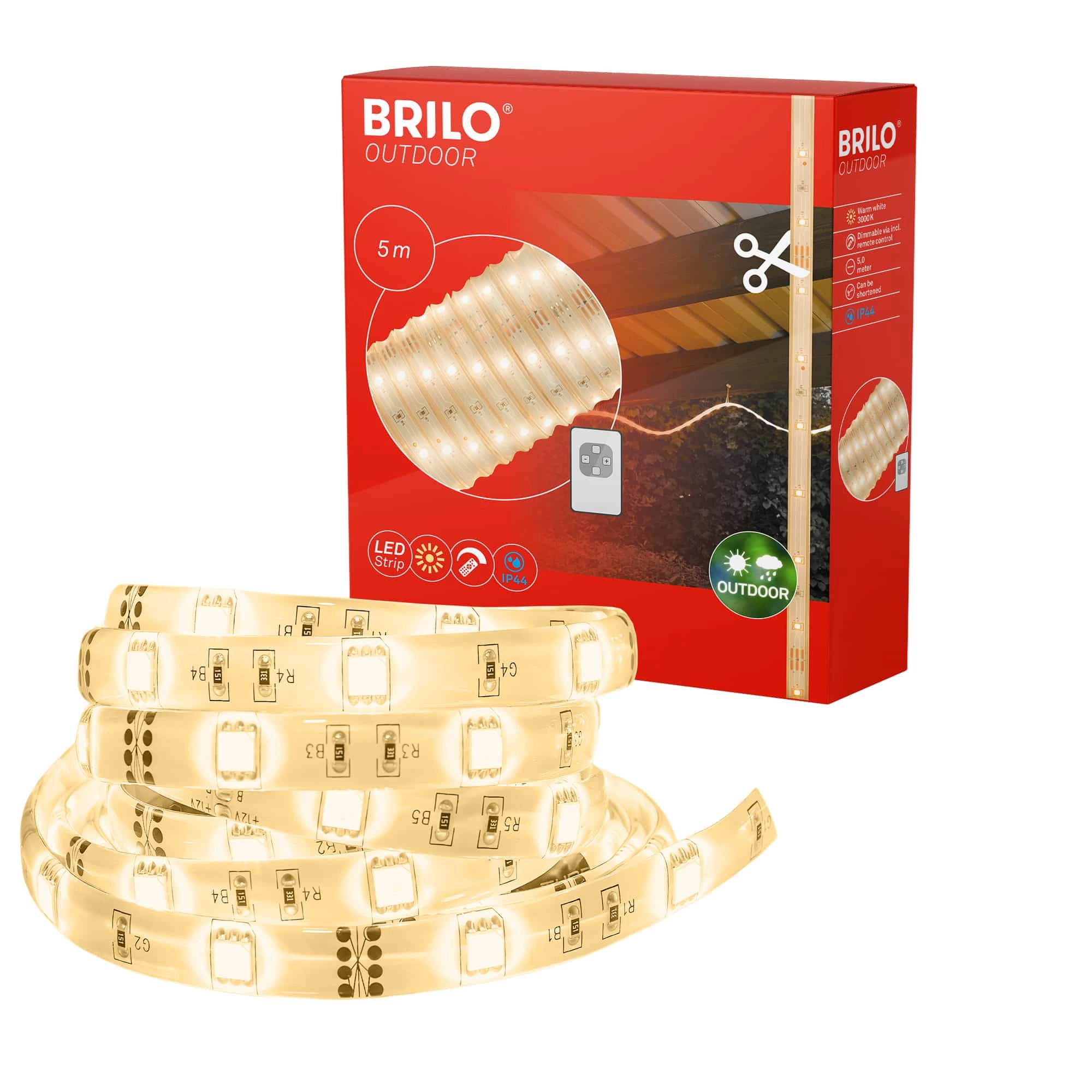 LED Streifen, 500 cm, 15W, 240lm, 3000K, IP44