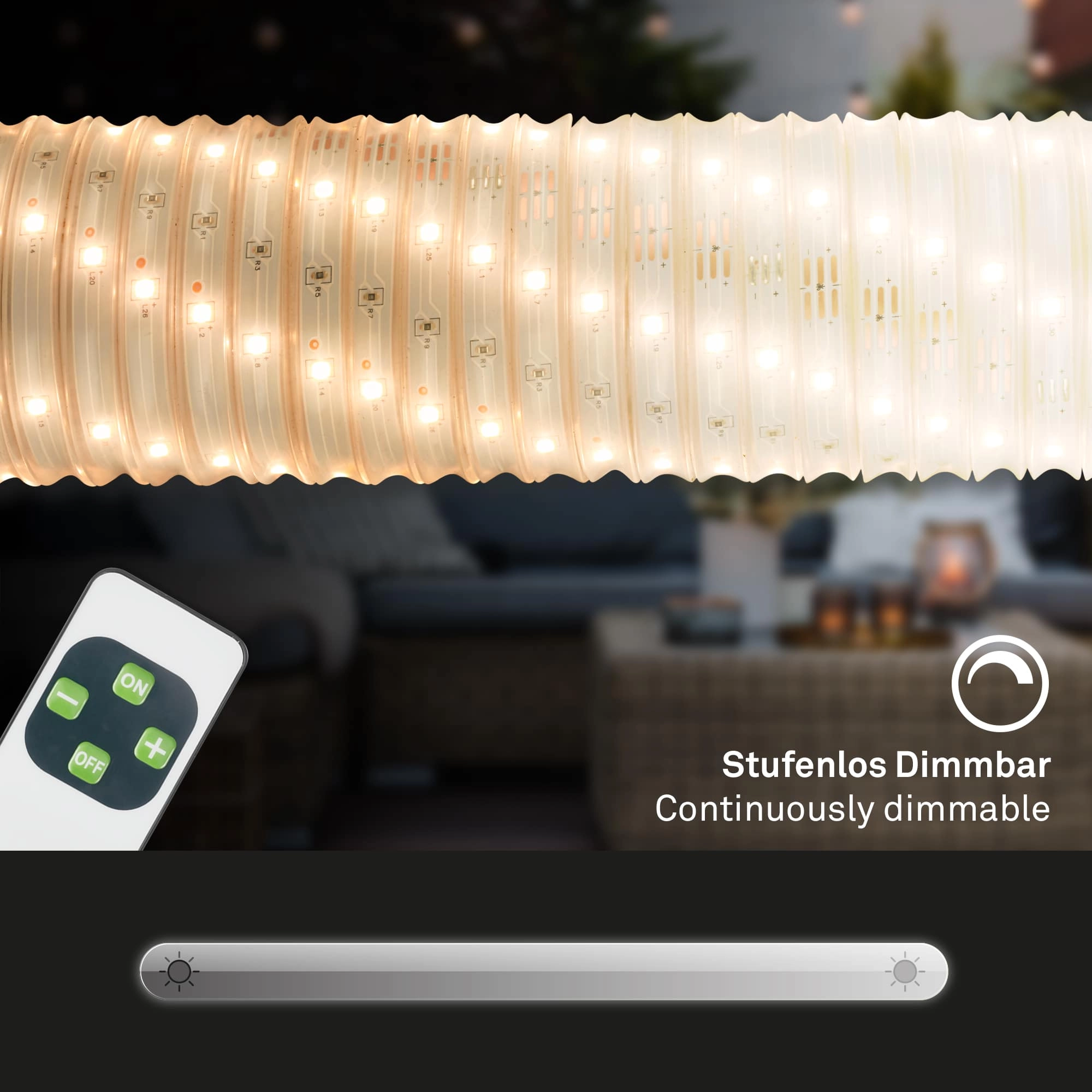 LED Streifen, 500 cm, 15W, 240lm, 3000K, IP44