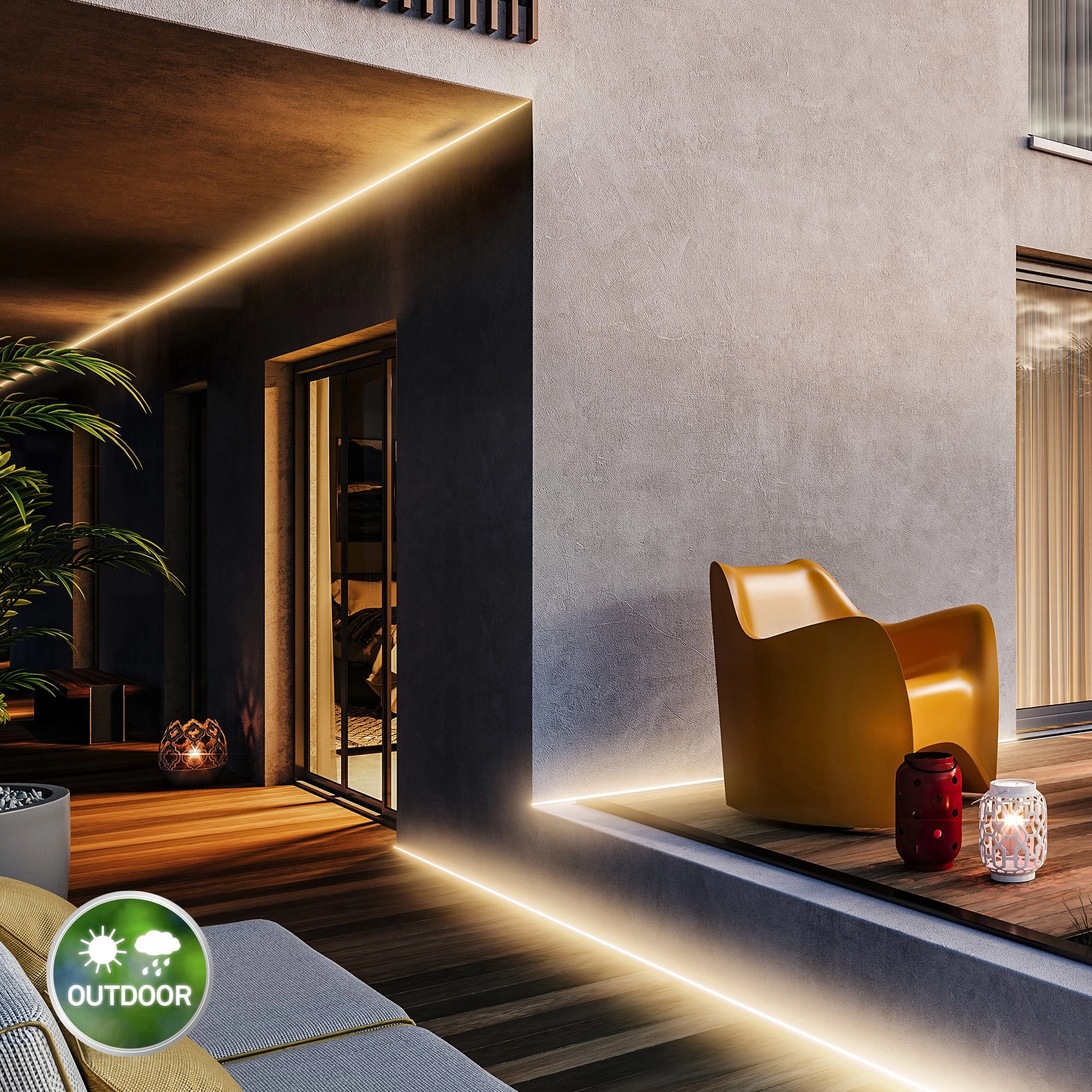 LED Streifen, 500 cm, 15W, 240lm, 3000K, IP44