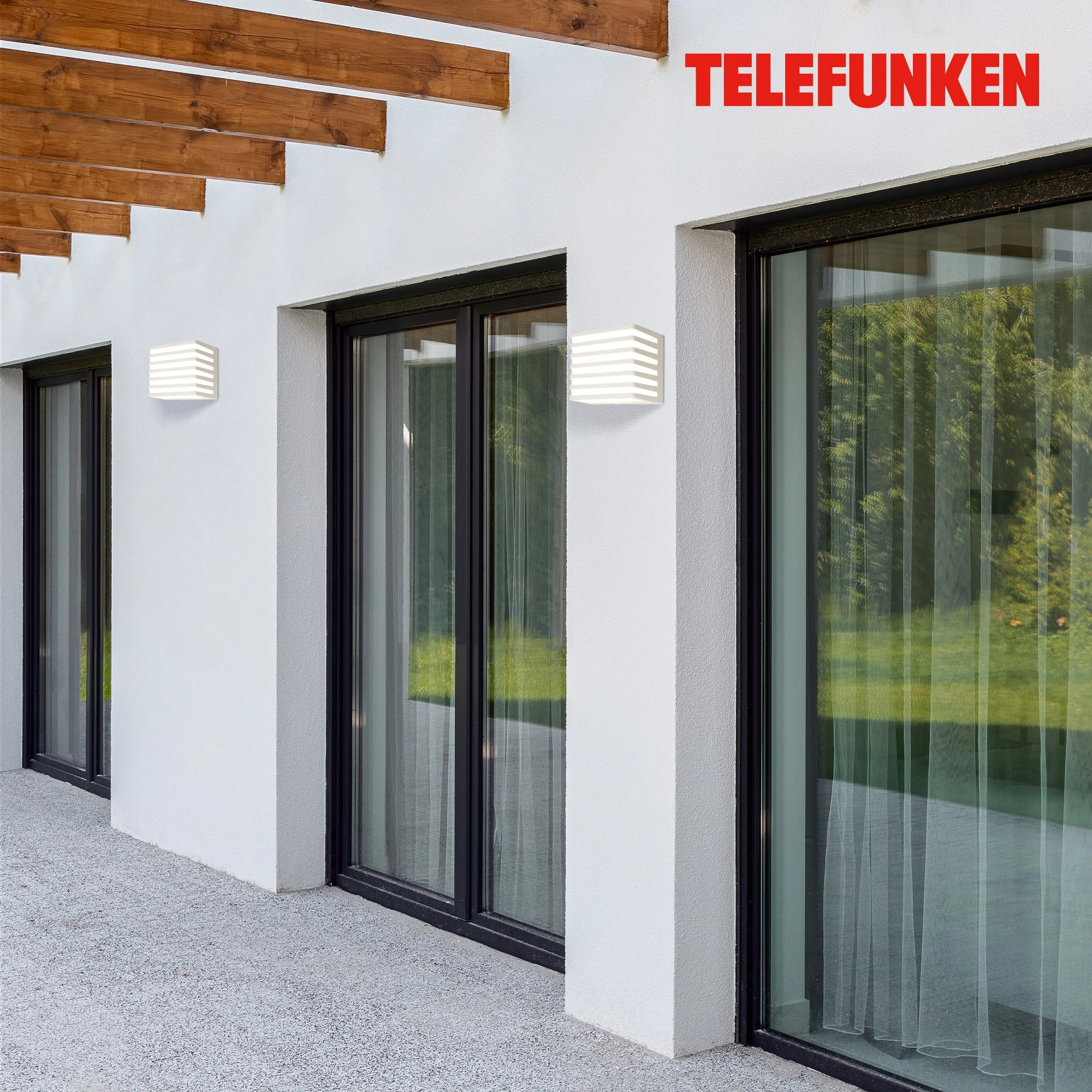 Telefunken LED Wandlampe, Spritzwasser- und Staubschutz, On/Off