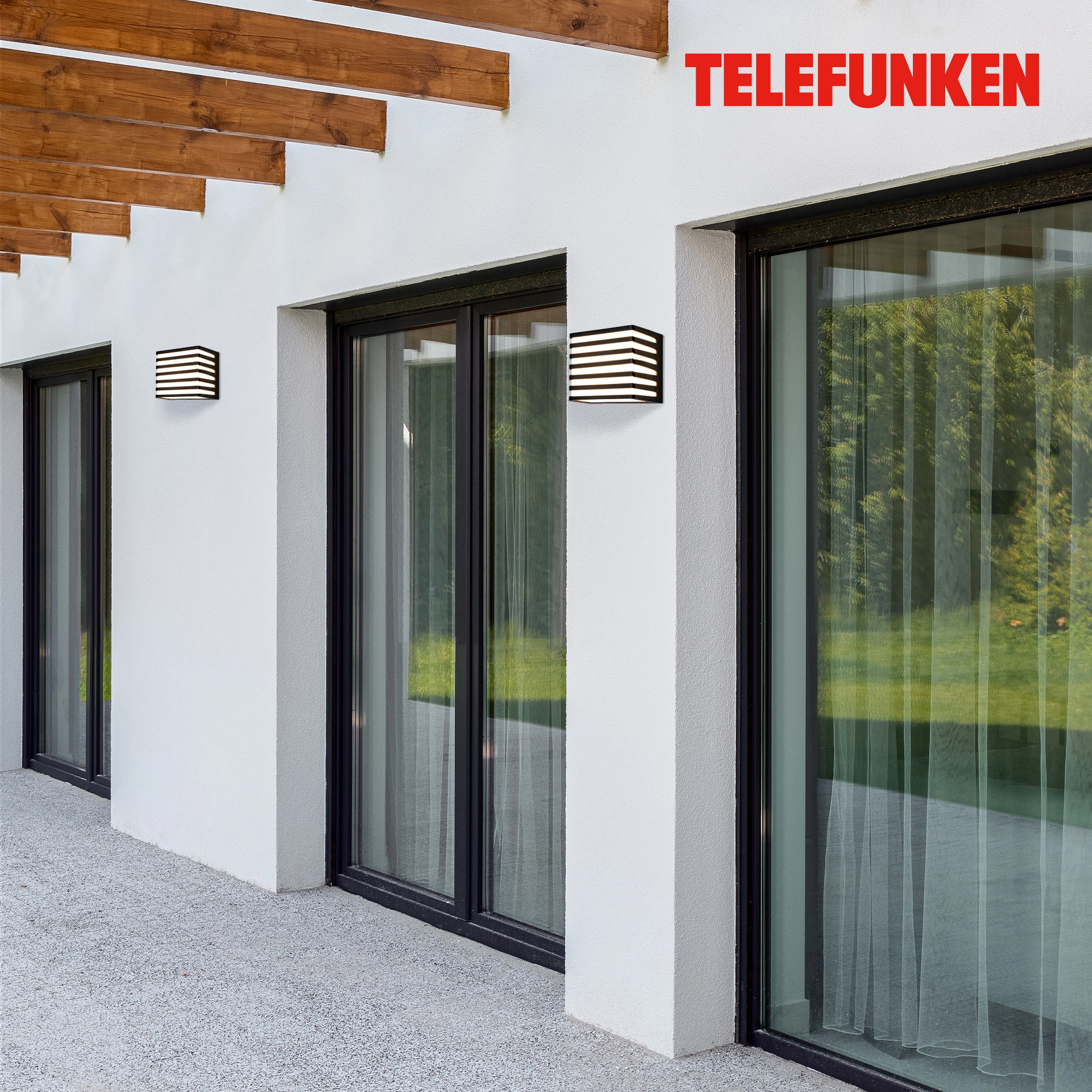 Telefunken LED Wandlampe, Spritzwasser- und Staubschutz, On/Off