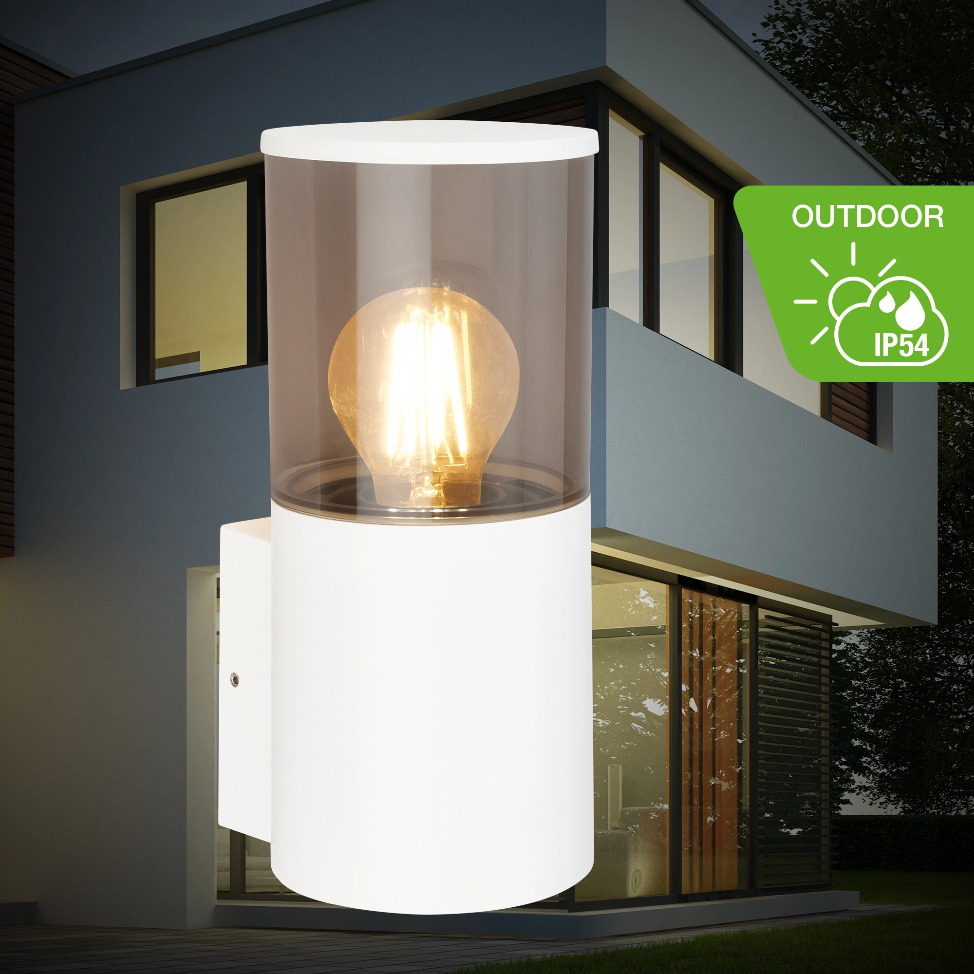 Telefunken LED Wandlampe, Spritzwasser- und Staubschutz, On/Off