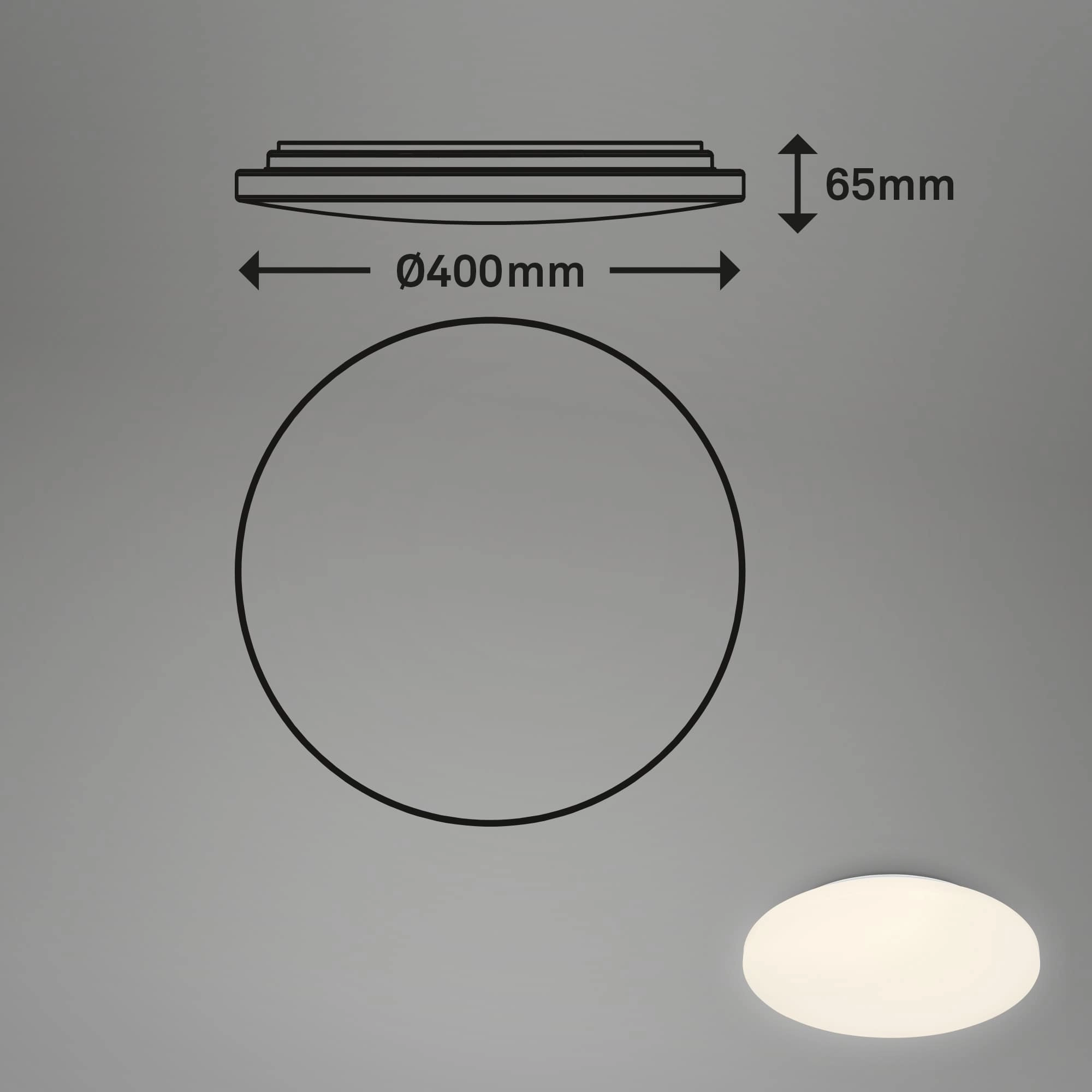 LED Deckenleuchte 6,3 cm 24 W 2600lm weiß