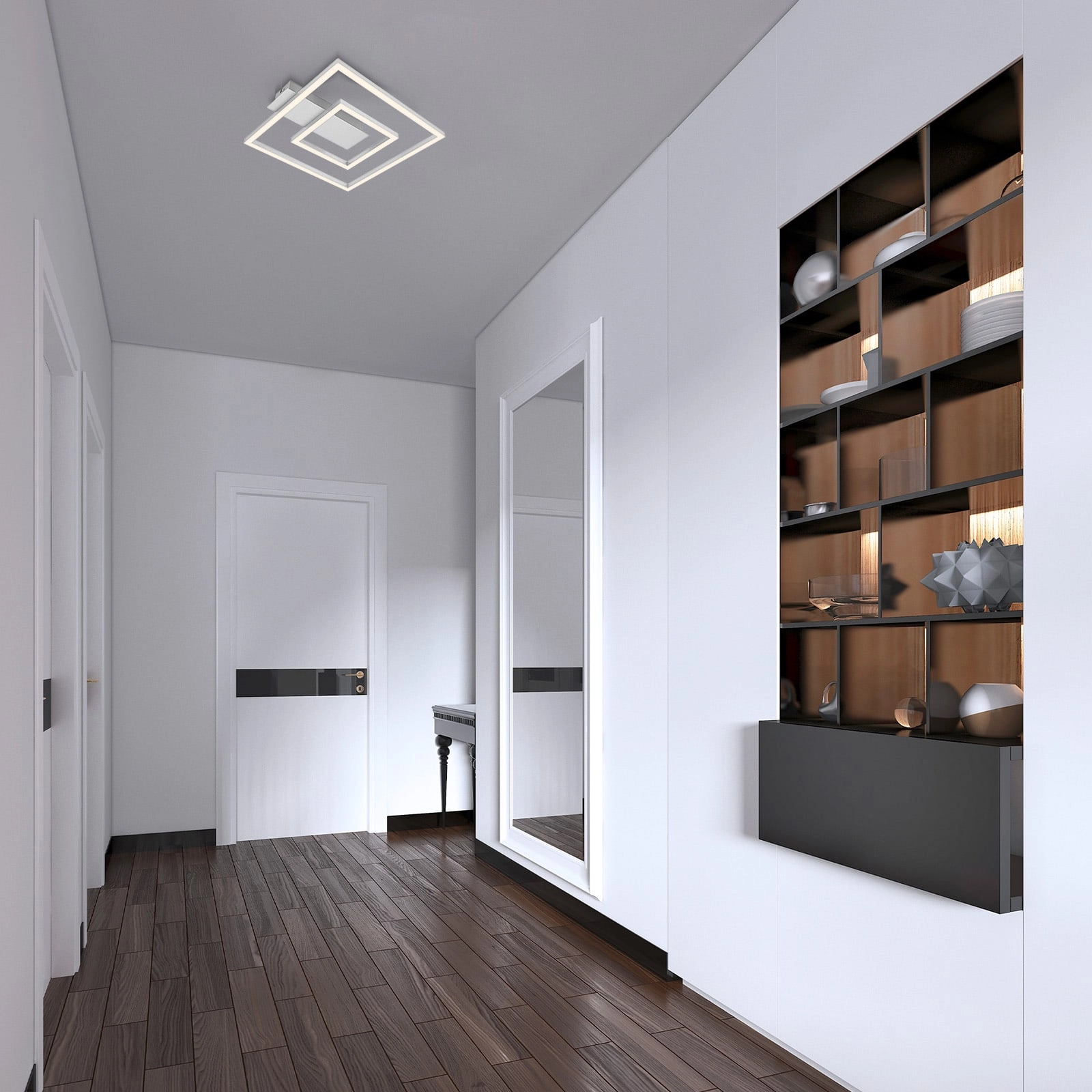 LED Deckenleuchte, 32 cm, 22W, 100lm, Aluminium