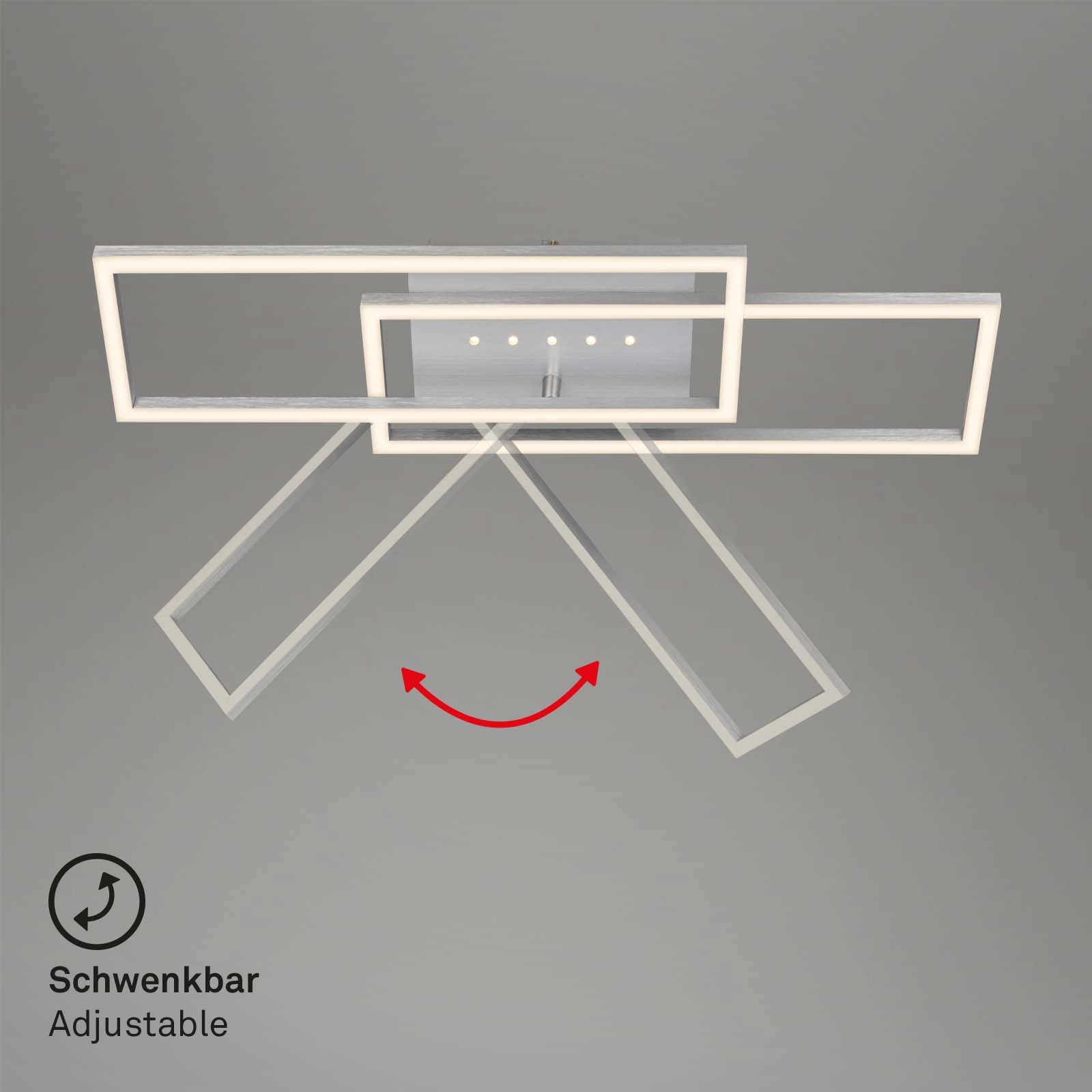LED Deckenleuchte, 56 cm, Memory, 30W, 2850lm, Aluminium