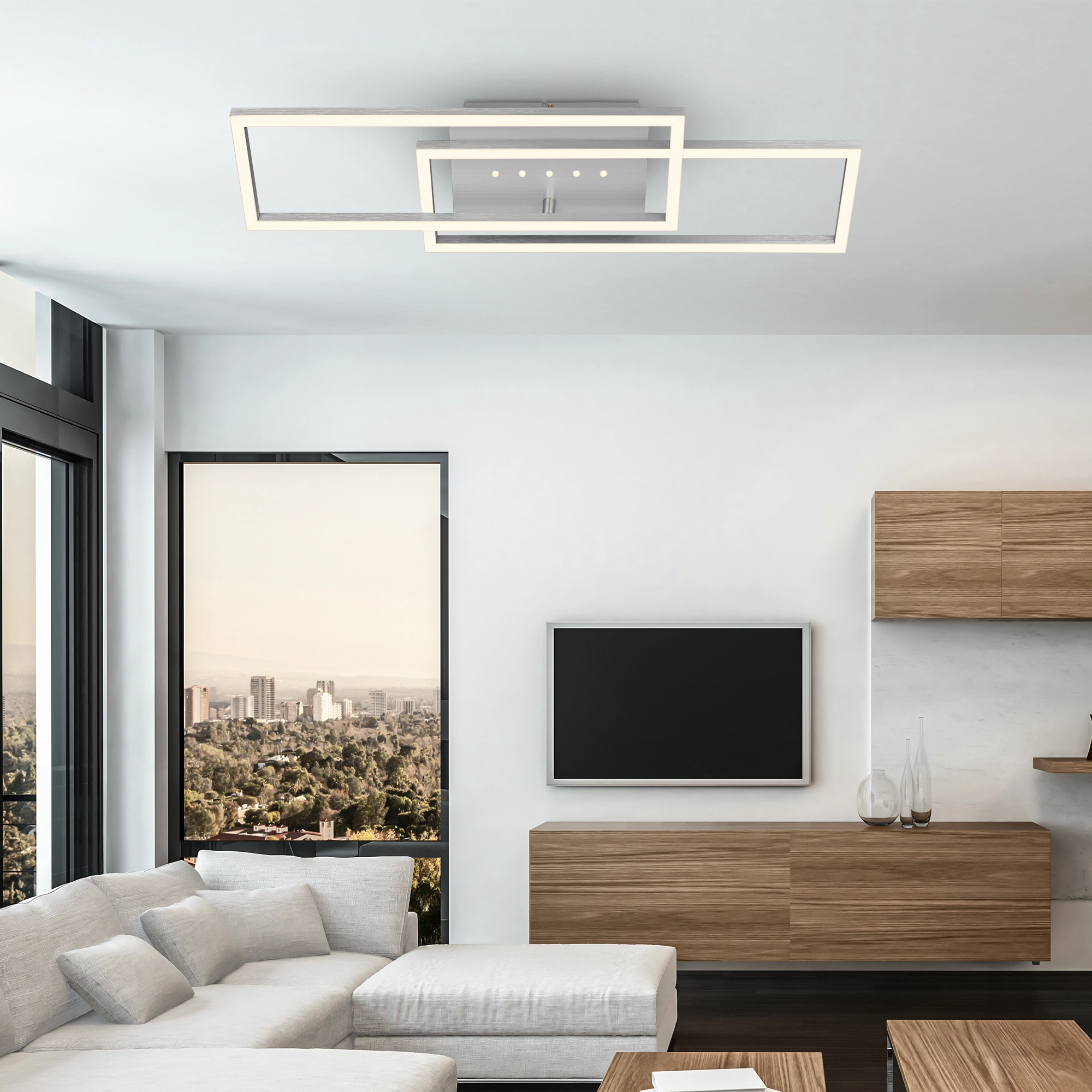 LED Deckenleuchte, 56 cm, Memory, 30W, 2850lm, Aluminium
