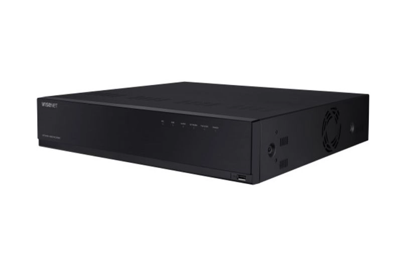 Hanwha Vision Netzwerkvideorecorder NVR WRN-1610S-16CH-6TB-HDV2  mit 16 IP Kanälen integrierter PoE Switch professioneller IP Recorder