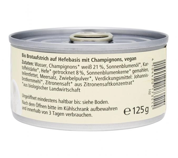 Alnatura Vegane Pastete auf Hefebasis Champignon