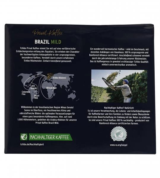 Tchibo Privat Kaffee Brazil Mild gemahlen