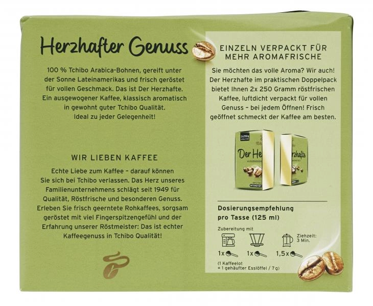 Tchibo Der Herzhafte - 500g Gemahlen