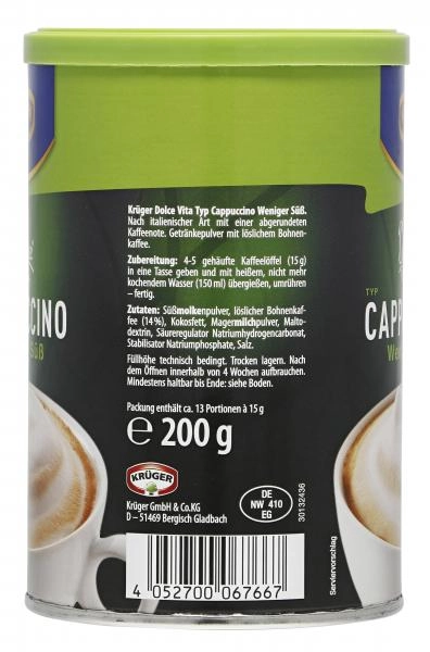 Krüger Dolce Vita Typ Cappuccino weniger süß