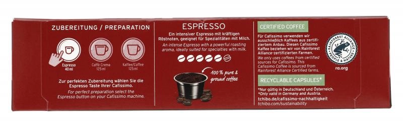 Tchibo Cafissimo Espresso kräftig - 10 Kapseln