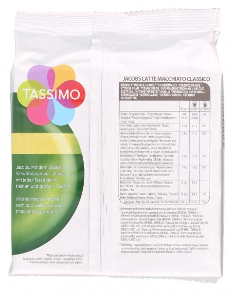 Tassimo Kapseln Jacobs Typ Latte Macchiato classico, 8 Kaffeekapseln