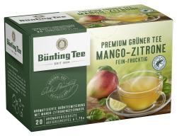 Bünting Tee Premium Grüner Tee Mango-Zitrone