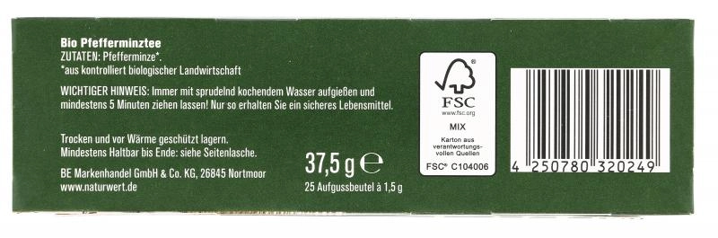 NaturWert Bio Pfefferminz-Tee