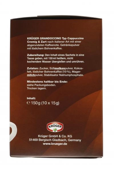 Krüger Grandoccino Cappuccino Cremig Zart