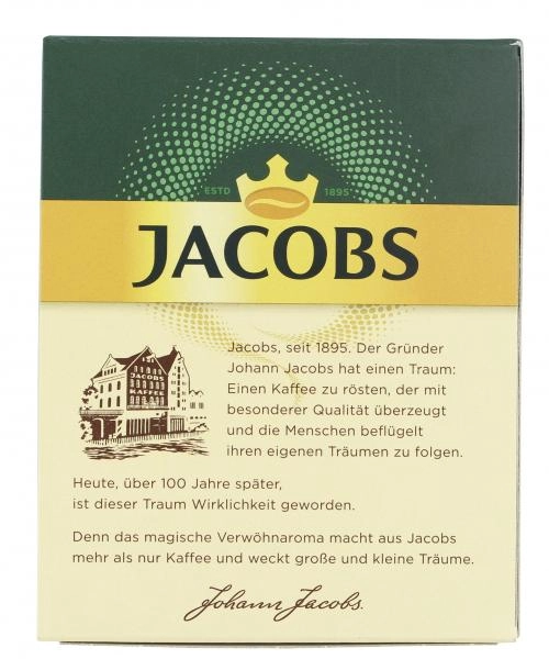 Jacobs löslicher Kaffee Typ Café Crema, 25 Instant Kaffee Sticks