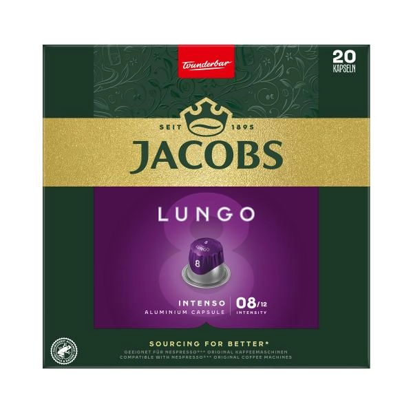 Jacobs Kaffeekapseln Lungo 8 Intenso 20 Nespresso