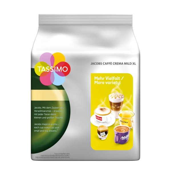 Tassimo Kapseln Jacobs Caffè Crema mild XL Becher, 16 Kapseln